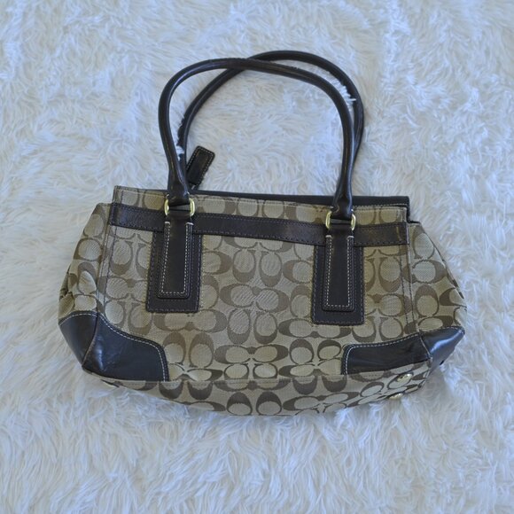 Vintage Brown Coach Hampton Signature Carry All Satchel G0771-11602 - Picture 2 of 7